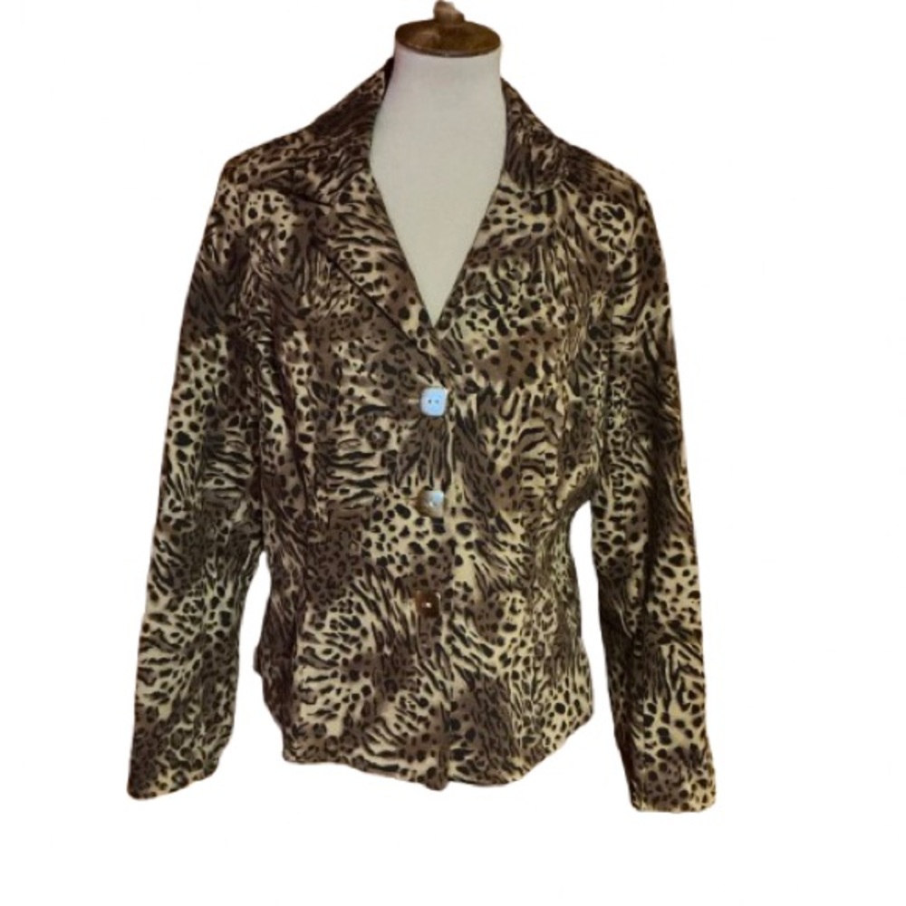 Joan Rivers Animal Print Jacket